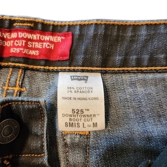 Levi's Nouveau DownTowner blue boot cut stretch denim jean pants - Picture 8 of 9